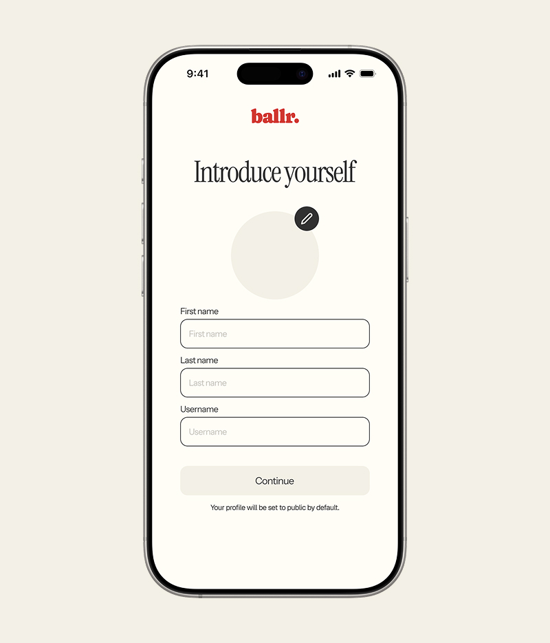 Ballr Onboarding Image